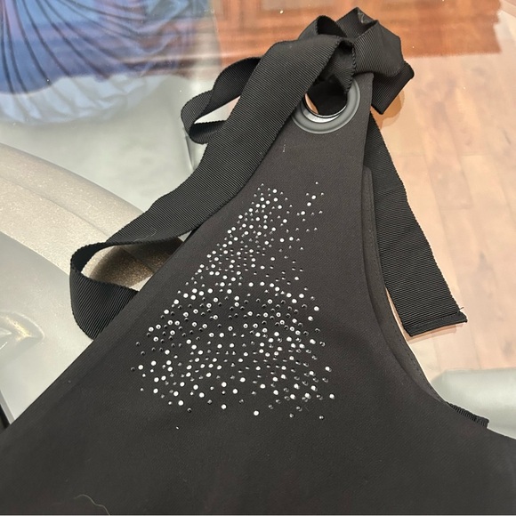 💎Zara Black Dress with Rhinestone Accents. Large - Picture 4 of 10